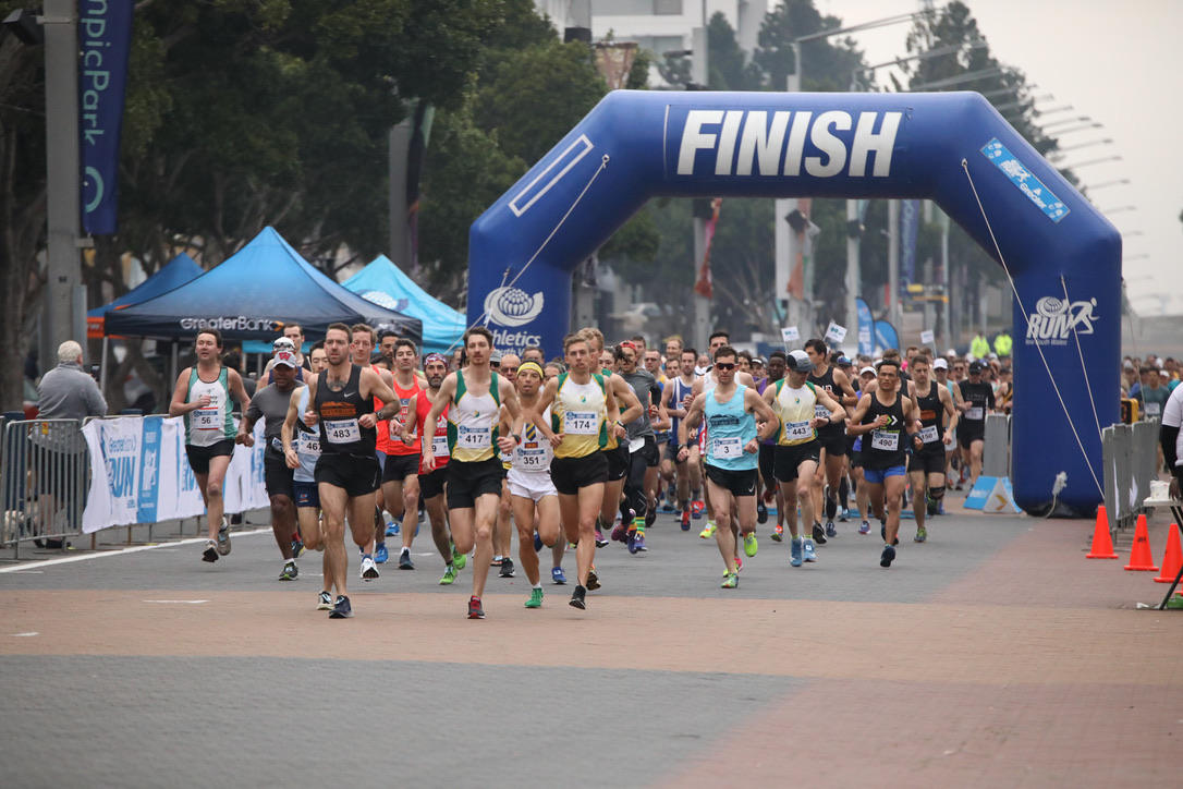 Runners at the Sydney Half at Sydney Olympic Park
