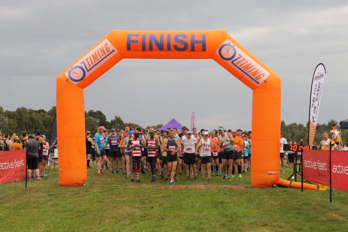 Start line of the Run for the Young Marathon at Lilydale