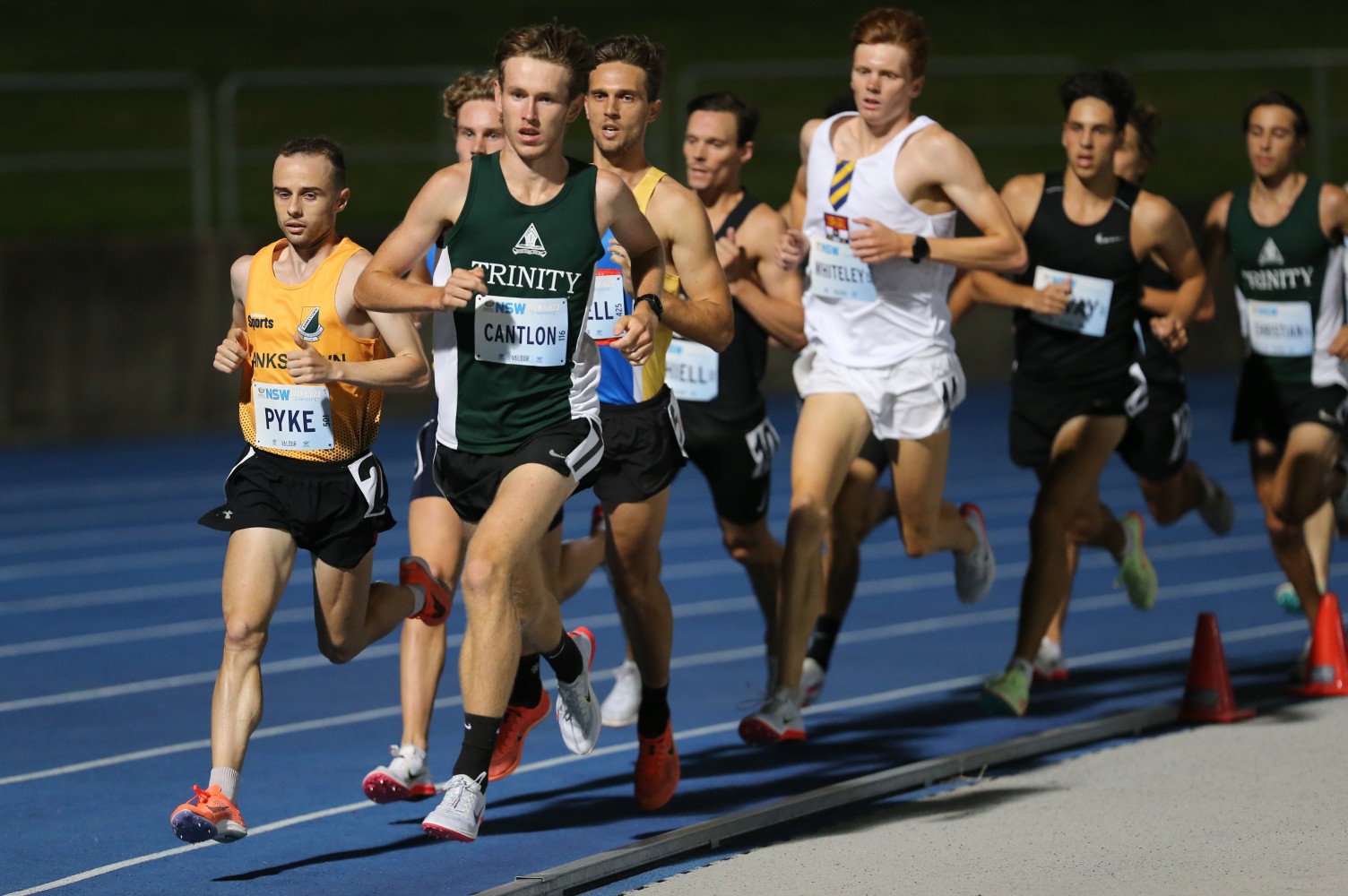 Runners on the track at the NSW 5,000m Championships