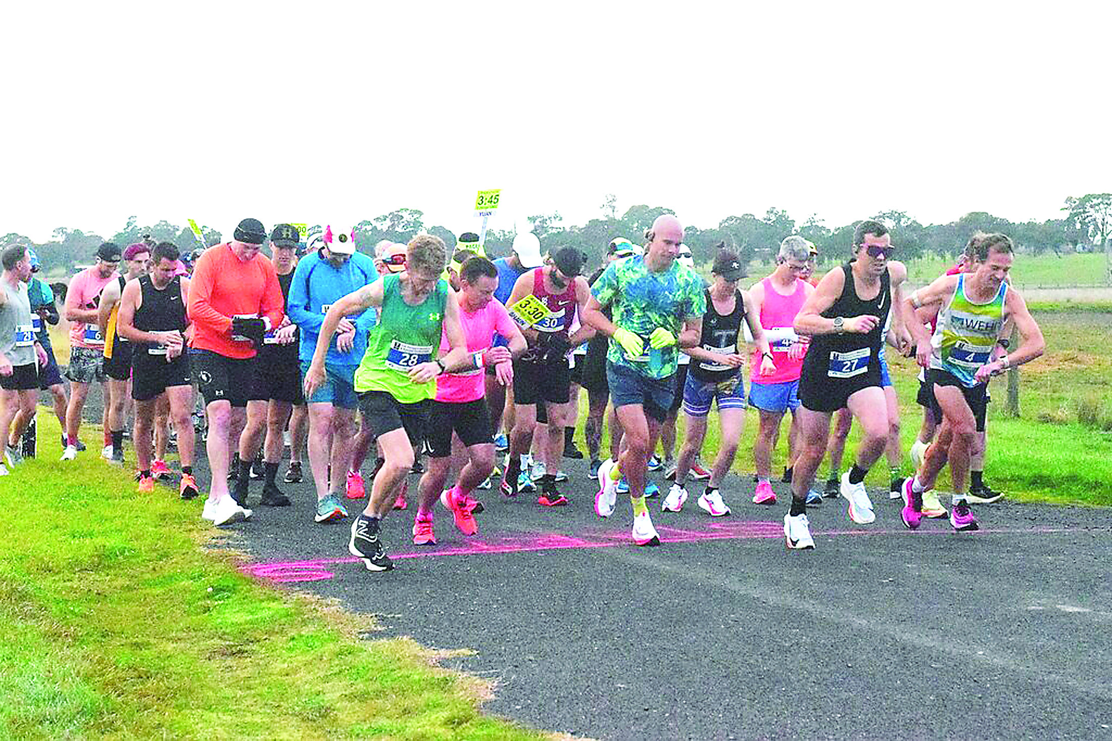 Archival photo of runners at the Traralgon Marathon