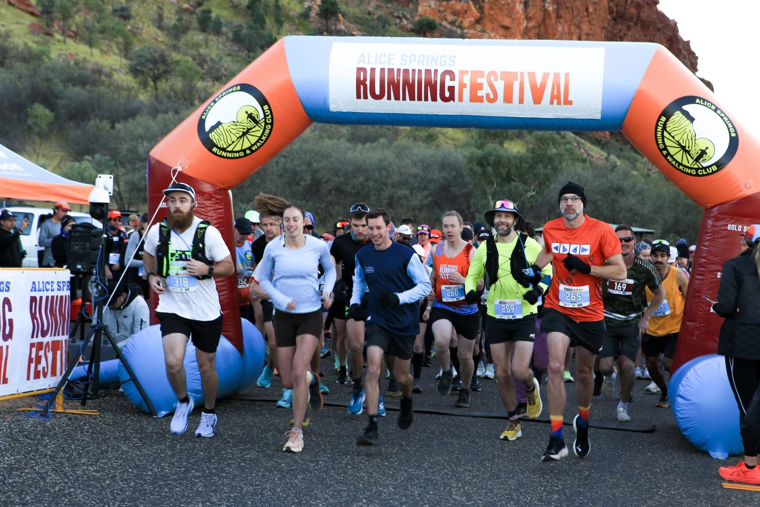 Start line of the Alice Springs Running Festival