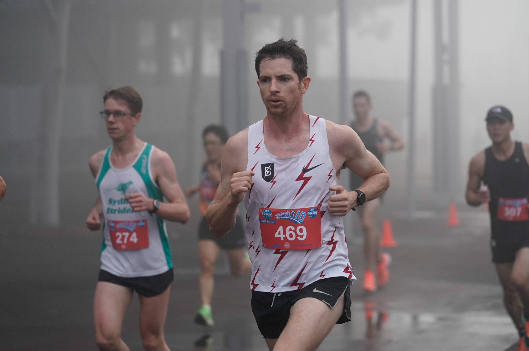 Runners on course at the Sydney 10 in Sydney Olympic Park
