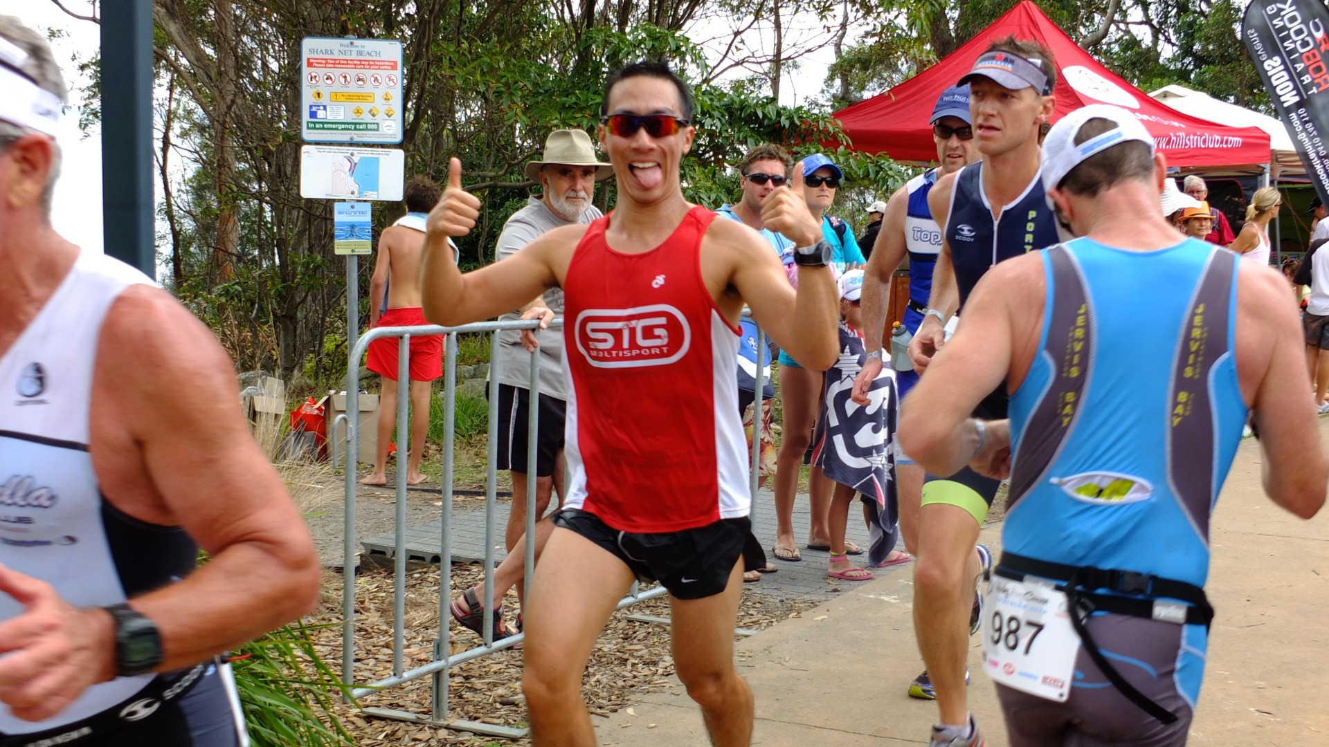 A runner competing in the Banana Run at Coffs Harbour