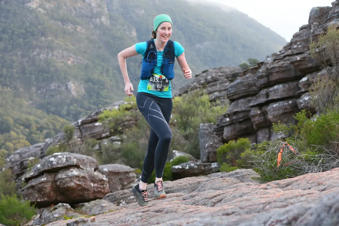 A trail runner in the Grampians at the Wonderland Run, Halls Gap