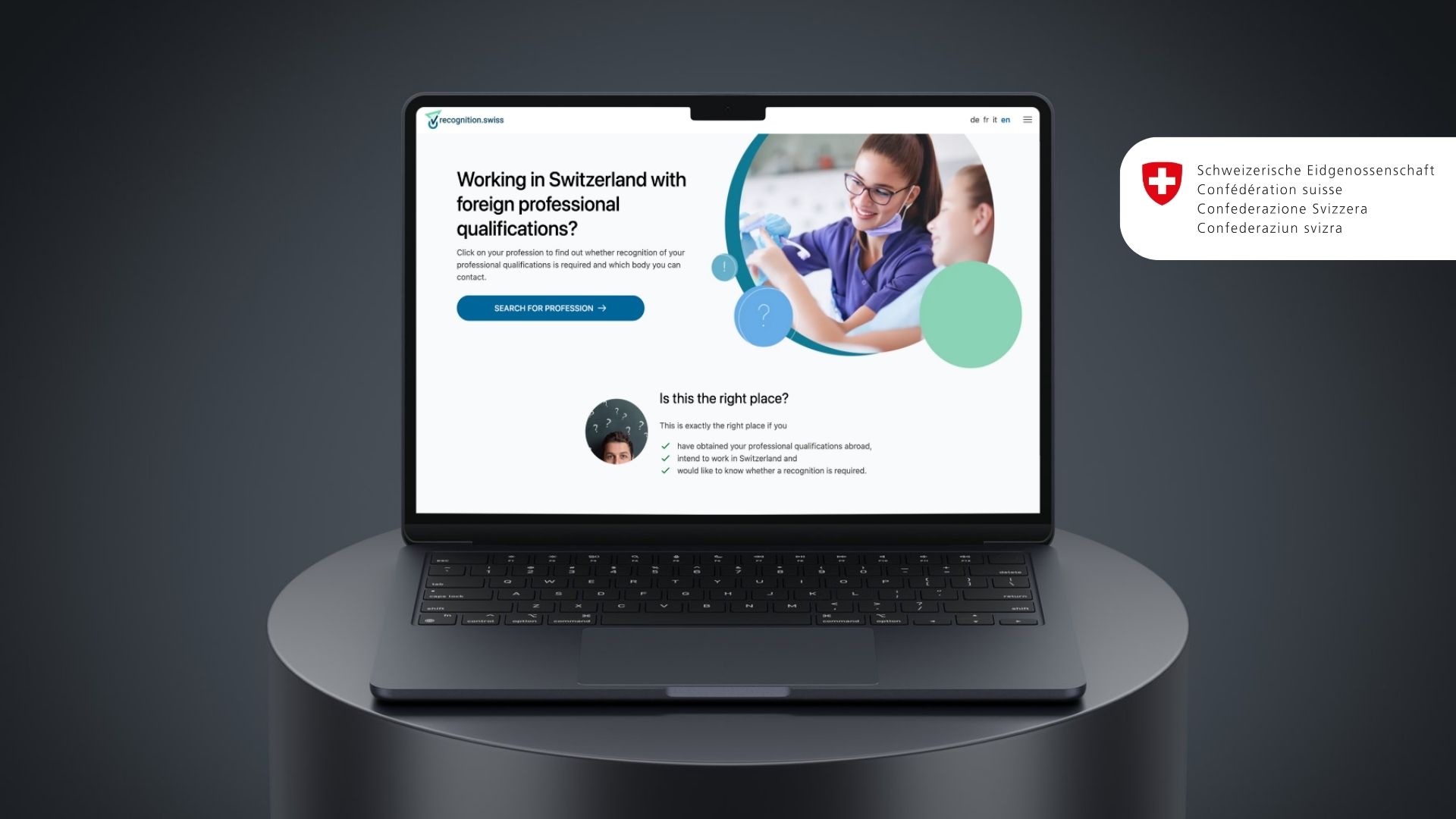 Recognition Platform for the Swiss Confederation