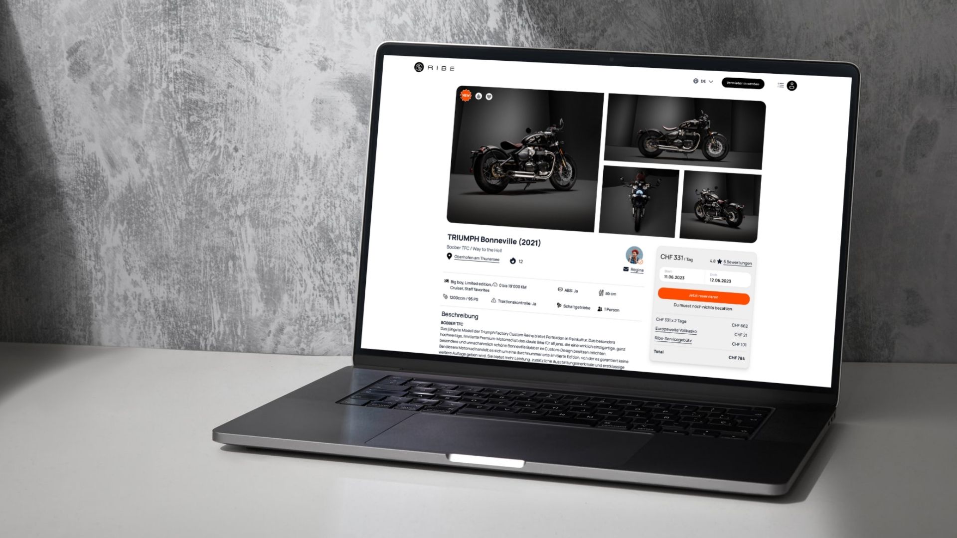 Motorcycle Sharing Platform for RIBE