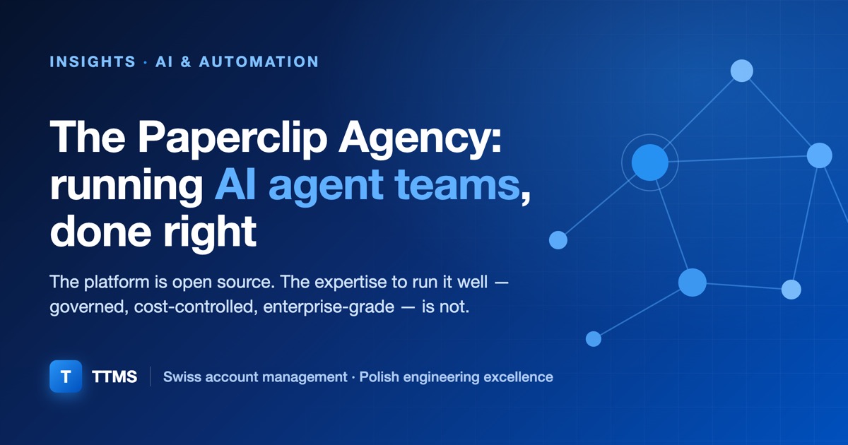 The Paperclip Agency: Why Running AI Agent Teams Needs a Partner, Not Just a Platform