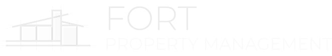 Logo of Fort Property Management with stylized building sketch and text.
