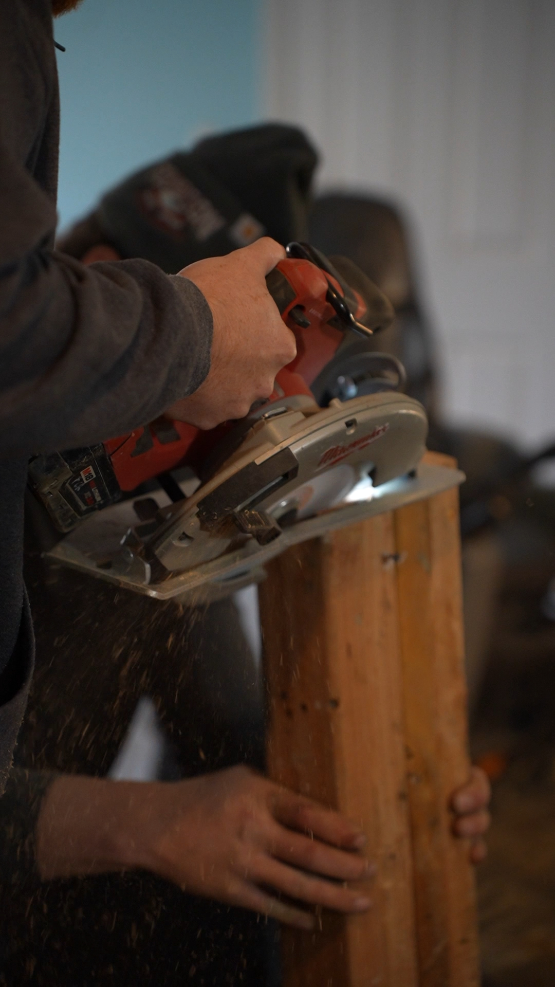 Close-up of precision foundation work