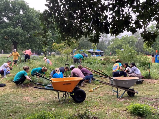Community workday at Festival Beach Food Forest