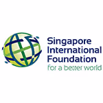 Logo of Singapore International Foundation with a globe and the tagline 'for a better world.'