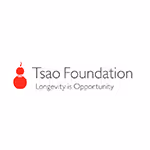 Tsao Foundation logo with red abstract dots and tagline 'Longevity is Opportunity'.