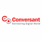 Conversant logo with red text and tagline Connecting Digital World.