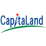 Capitaland logo with a red triangular shape above the letter C.