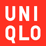 UNIQLO brand logo in white letters on a red square background.