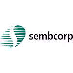 Sembcorp logo with green and white circular symbol to the left of the name.