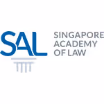 Logo of Singapore Academy of Law with stylized blue SAL letters and gray text