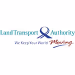 Logo of Land Transport Authority with slogan We Keep Your World Moving.
