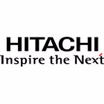 Hitachi company logo with the slogan Inspire the Next.