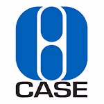 CASE company logo with stylized blue emblem above black text.
