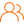 Orange icon depicting a person holding a magnifying glass over their chest.