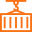 Orange calendar icon showing a simplified grid layout with two holes at the top.