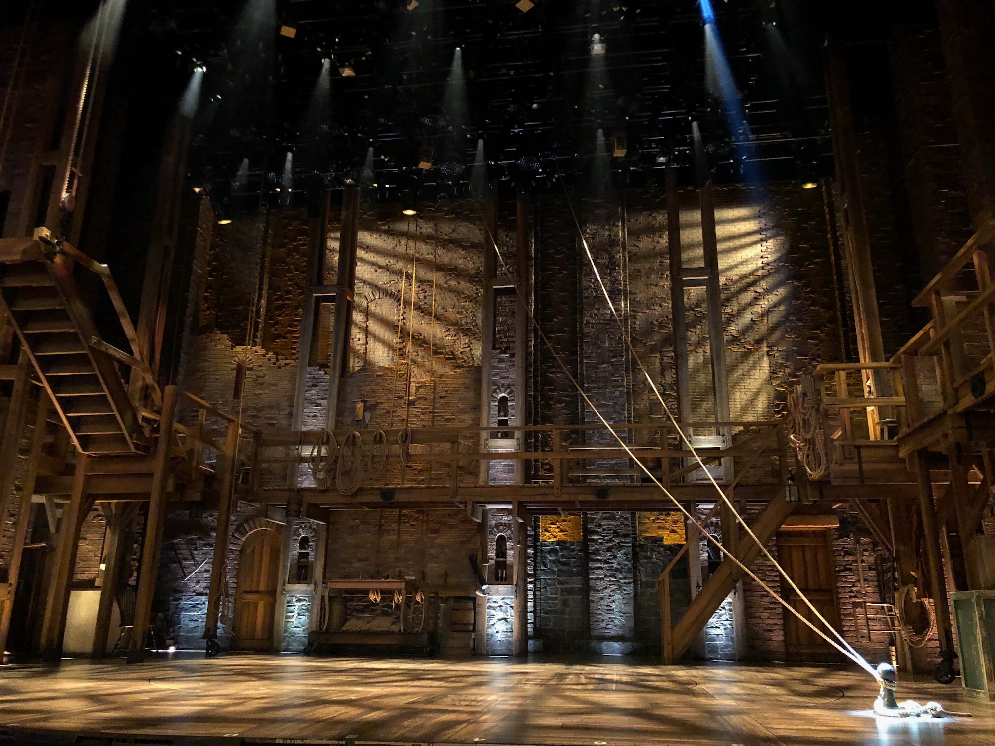 Hamilton production, interior stage view.