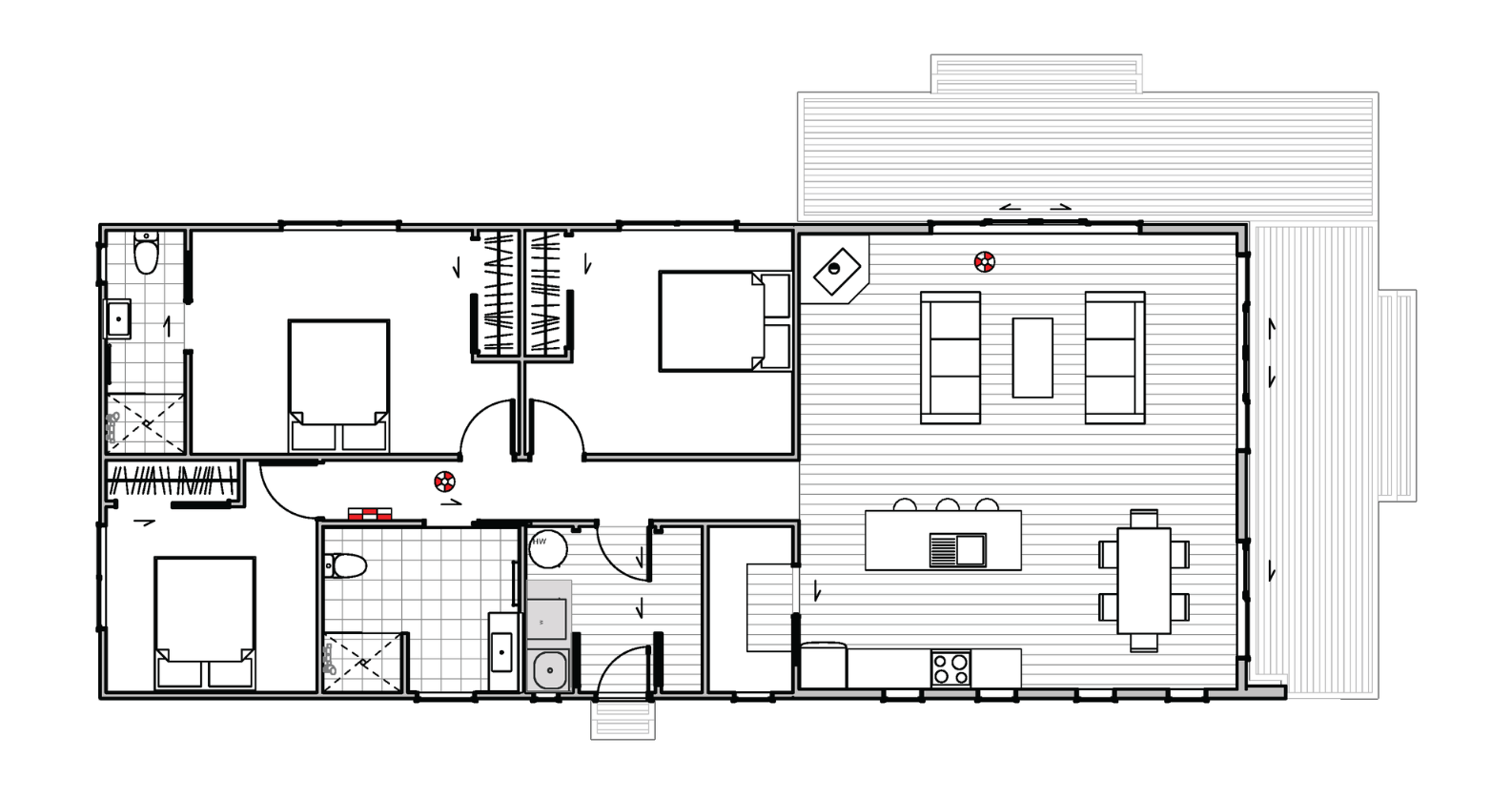 Prefab floorplan: Manuka