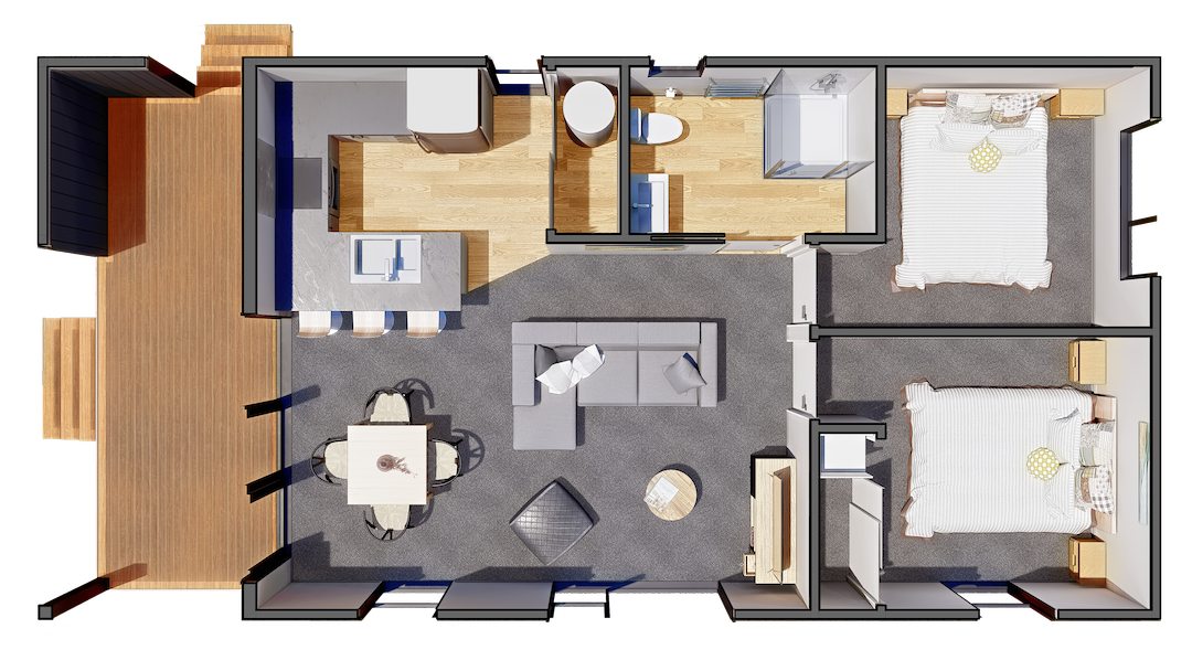 2 bedroom granny flat by Genius Homes
