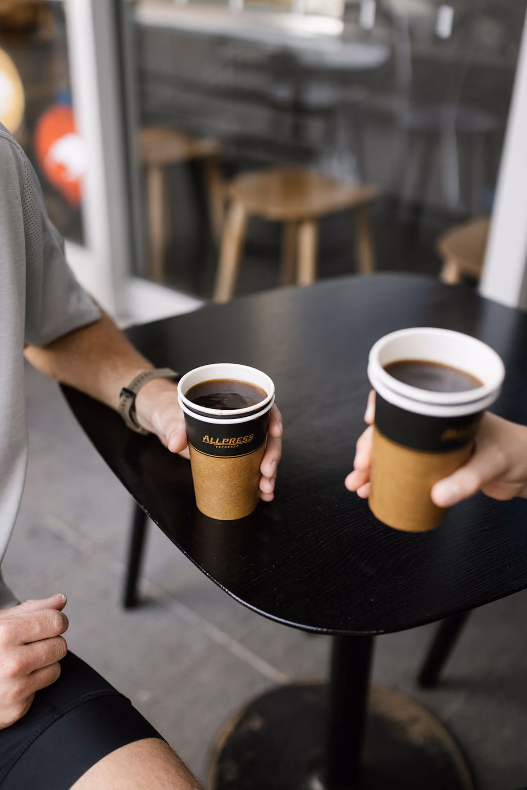 Two coffees from a St Heliers village café, moments from 5 Clarendon Road