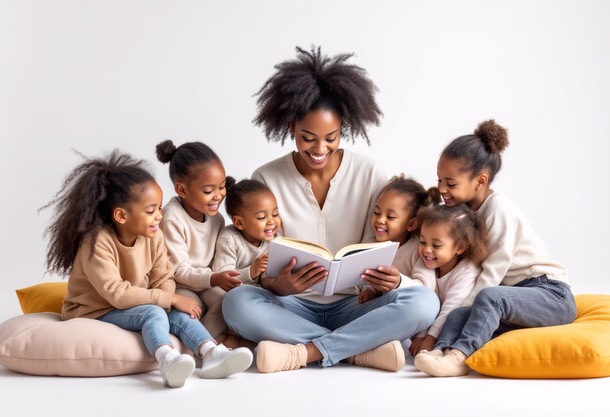 image of children during storytime in a daycare