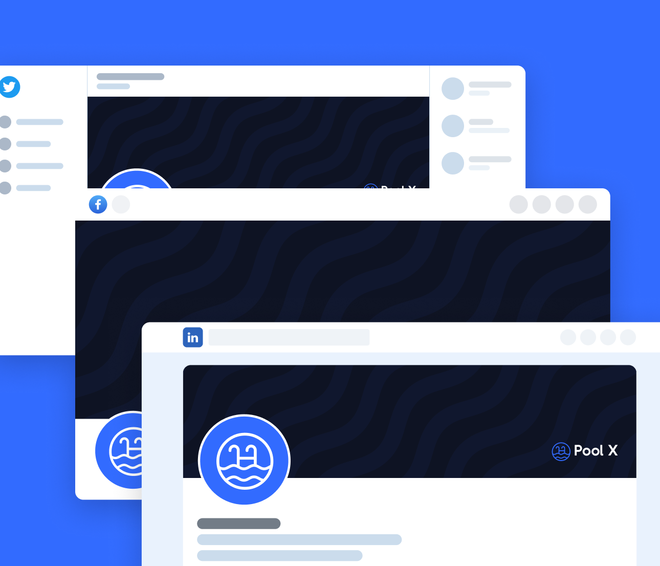 Pool X - Social Media Assets - Pool Service Webflow Template