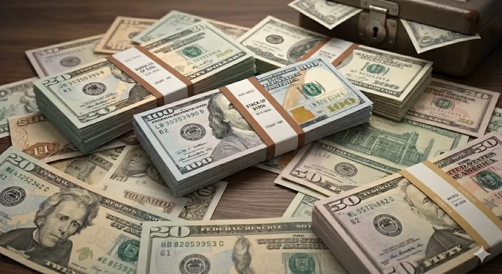 Hands holding tax documents