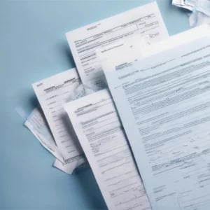 Tax documents held in a person’s hands