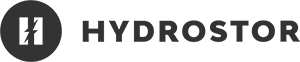 Hydrostor company logo inclusive of drilling pipe visual representation