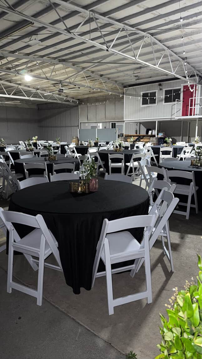 image of decorated event space (for a fine dining restaurant)