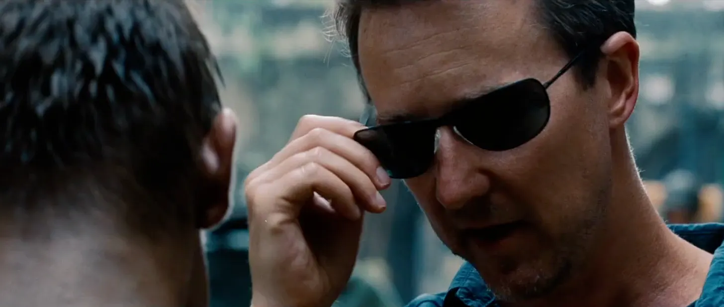 The Bourne Legacy Sin Eater scene illustrating how AI hires absorb institutional burden
