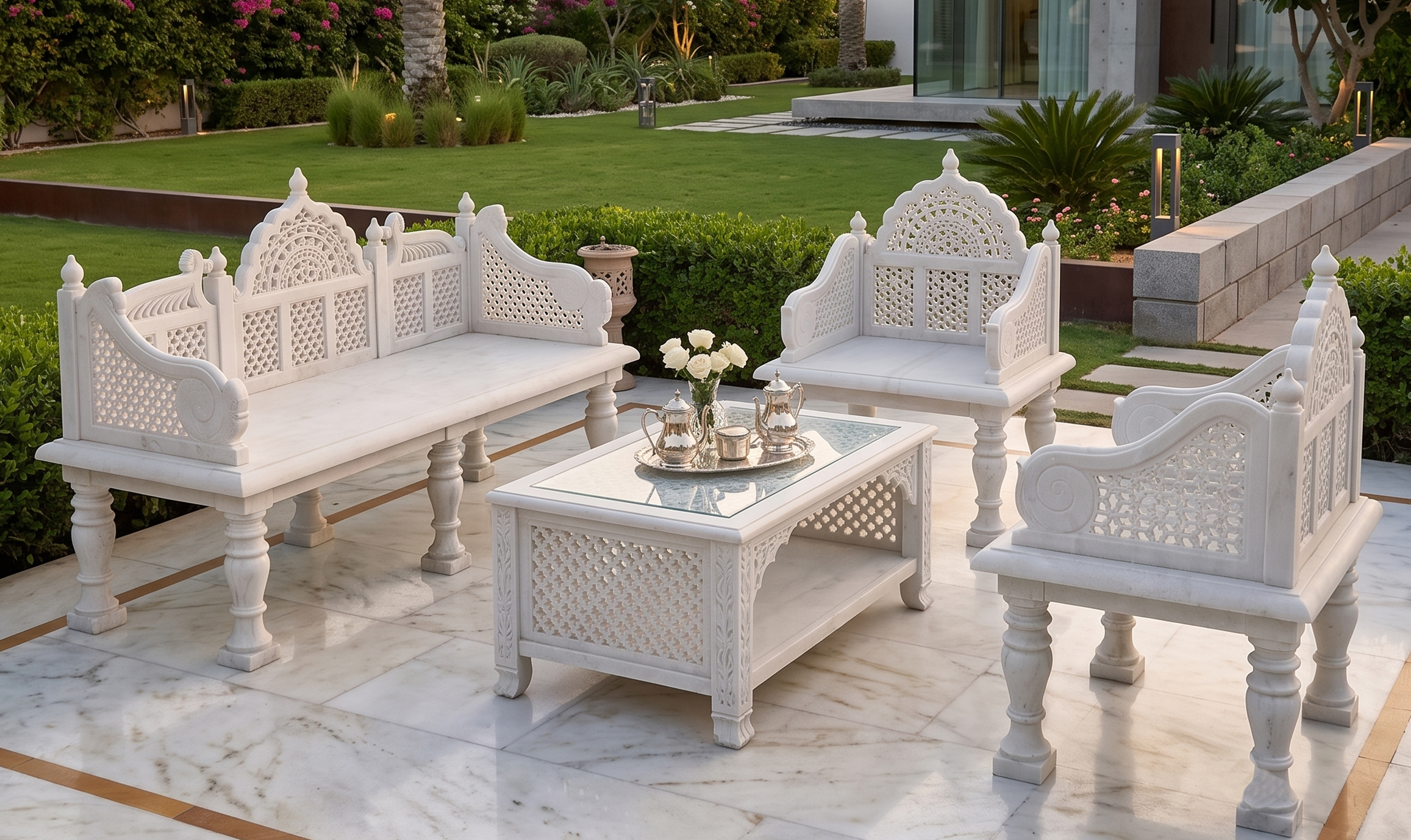 Al Mula Residence Kuwait hand-carved marble architecture