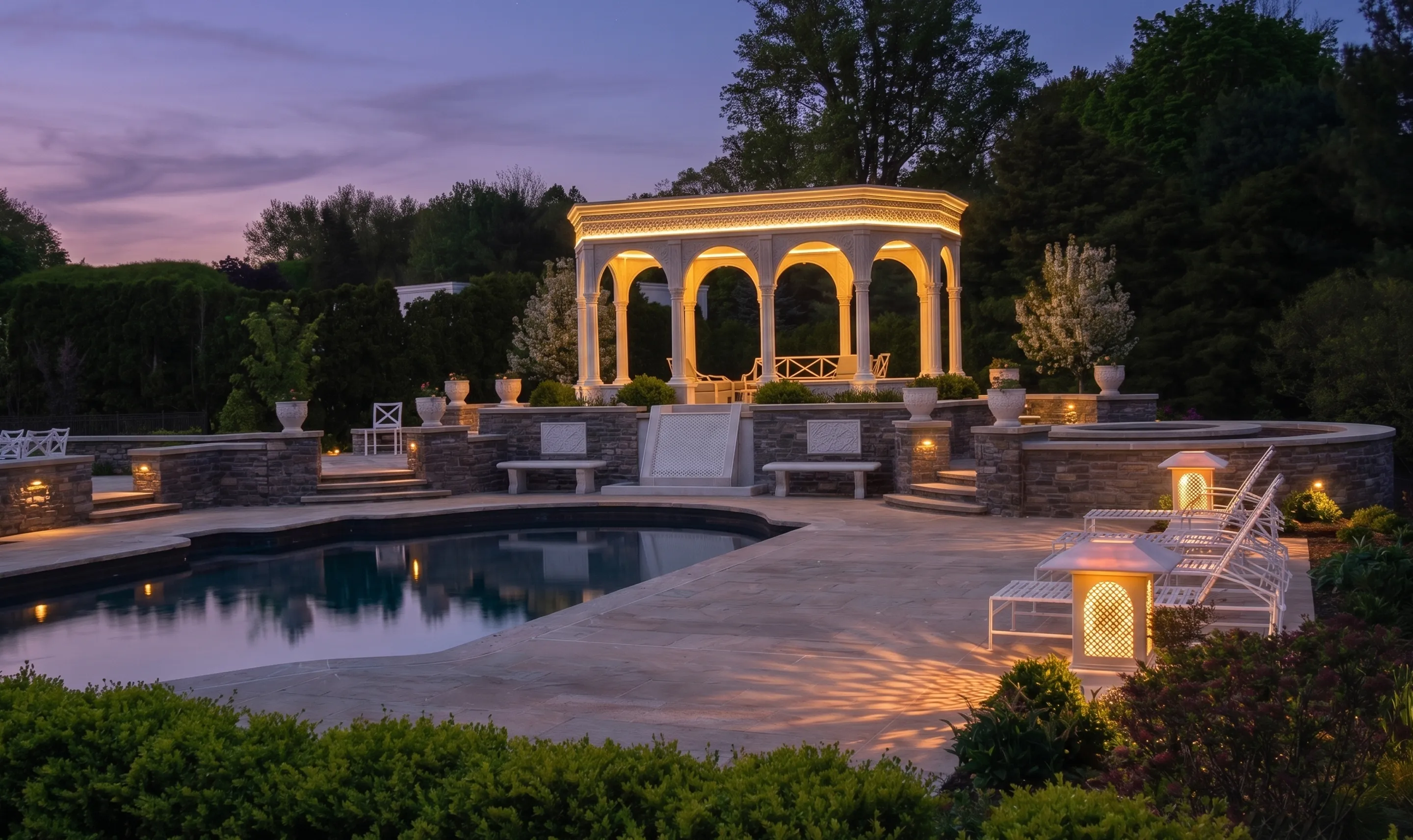Westport Connecticut private estate with bespoke marble craftsmanship