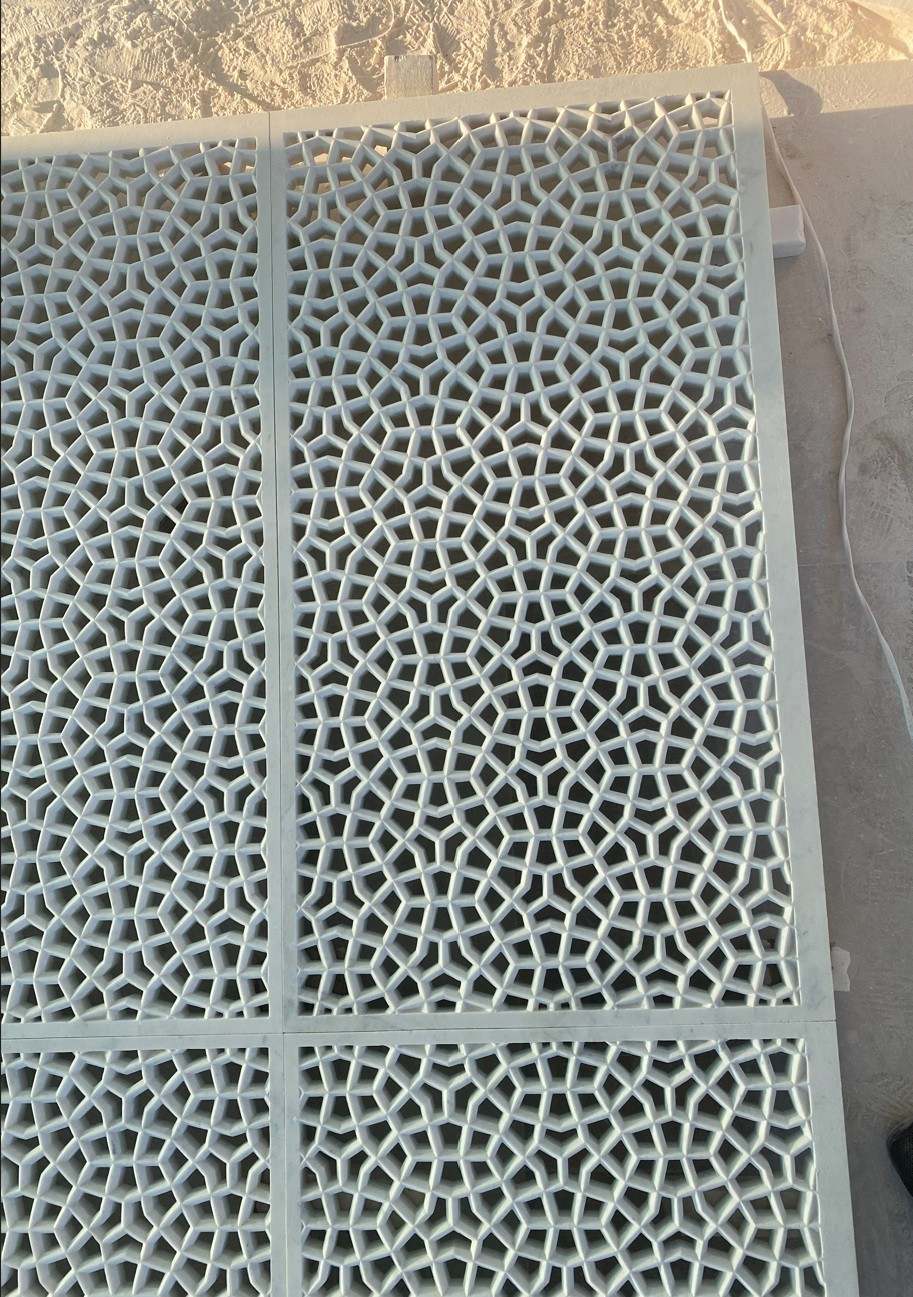 Hand-carved-marble-jali-screen-panel-rockscape