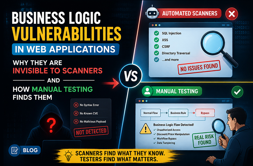 Business Logic Vulnerabilities in Web Applications: Why They Are Invisible to Scanners and How Manual Testing Finds Them