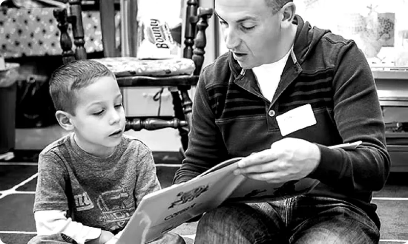 parents teaching children