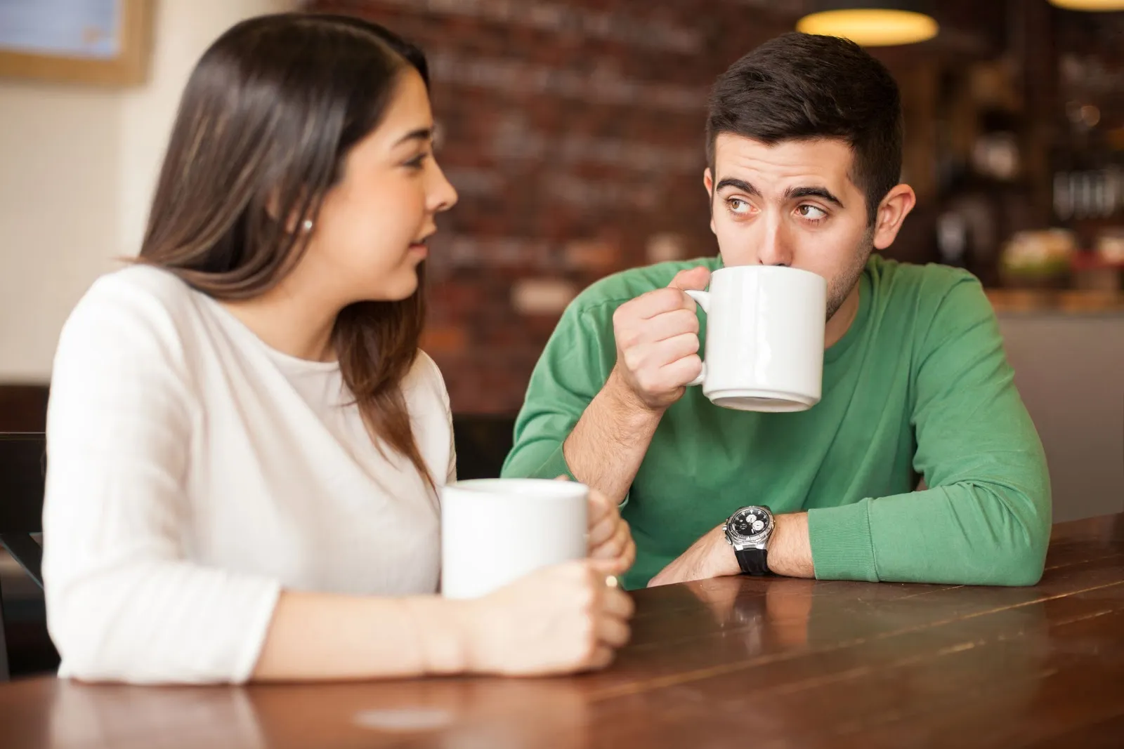 Young Couple Drinking Coffee
