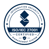 Sensiba badge indicating ISO/IEC 27001 certification with a geometric logo at the bottom.