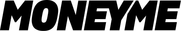 White minimalistic flower with four round petals and a small circular center on a black background.