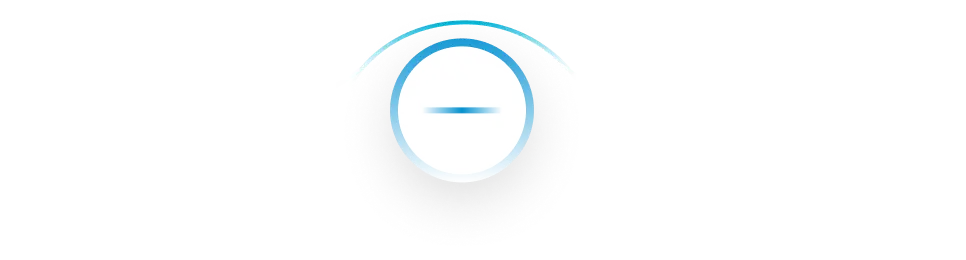 White circular button with a horizontal minus sign in the center on a black background.