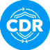 Blue circular logo with the letters CDR in the center and a partial surrounding geometric pattern.