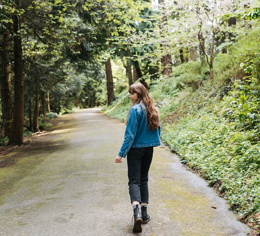woman walking in nature 1