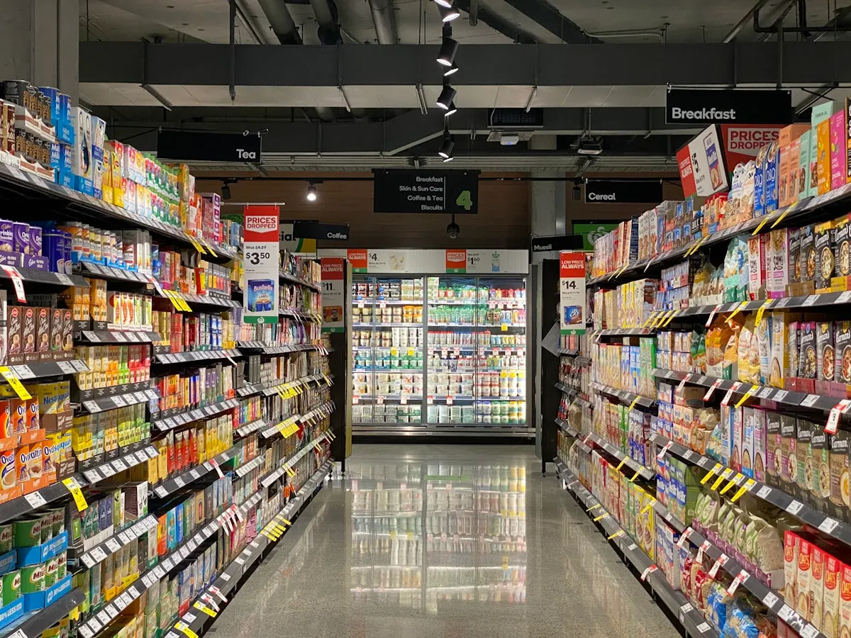 Retail store shelves