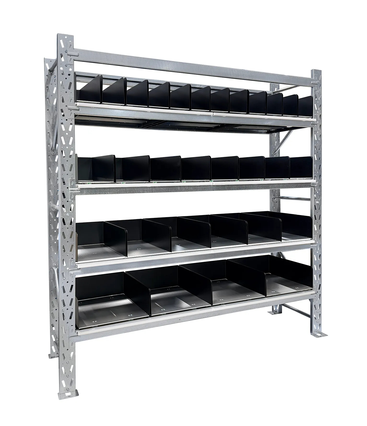 Open shelving with weight-cell tracking